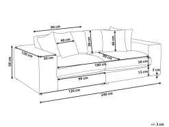 Sofa 3 personers GLORVIKA II Brungrå