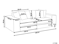Sofa 3 personers GLORVIKA Mørkegrøn