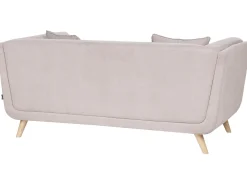 Sofa 2 personers HABO Brungrå med fodskammel