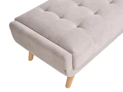 Sofa 2 personers HABO Brungrå med fodskammel