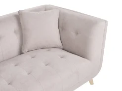 Sofa 2 personers HABO Brungrå med fodskammel