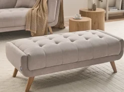 Sofa 2 personers HABO Brungrå med fodskammel