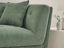 Sofa 2 personers HABO Grøn med fodskammel