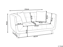 Sofa 2 personers HABO Sennepsgul
