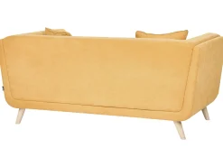 Sofa 2 personers HABO Sennepsgul med fodskammel