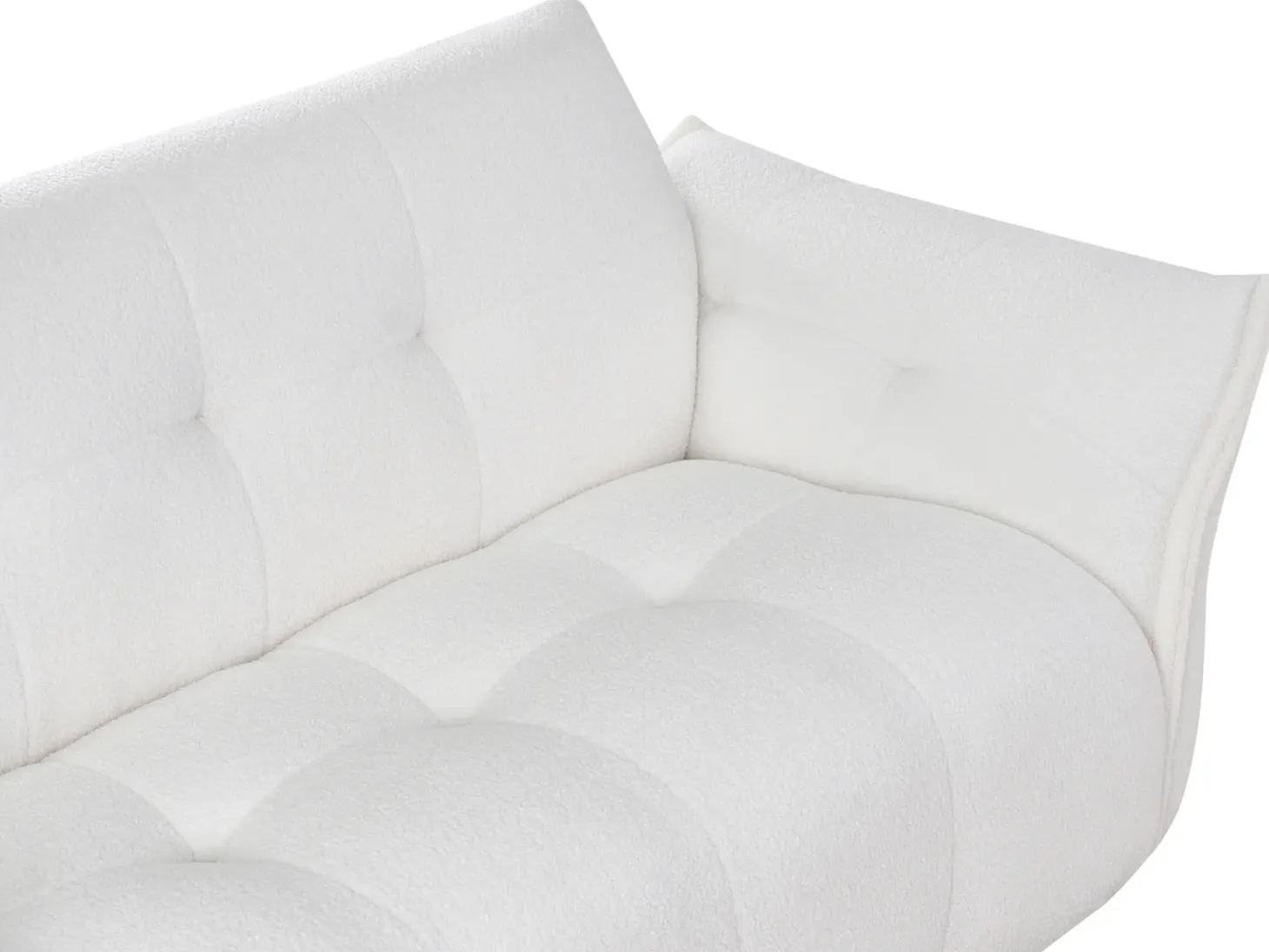 Sofa 2 personers HALBA Boucle Hvid
