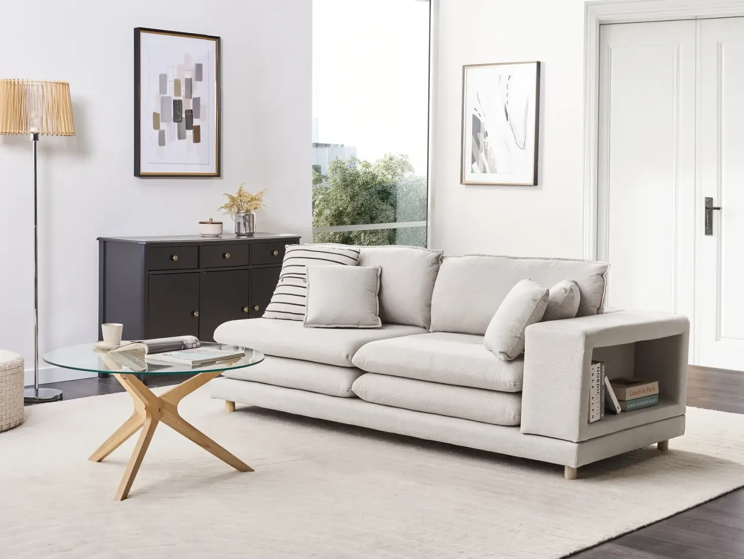 Sofa 2 personers HEDEN Beige med pude