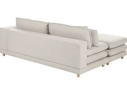 Sofa 2 personers HEDEN Beige med fodskammel