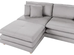 Sofa 2 personers HEDEN Grå med fodskammel
