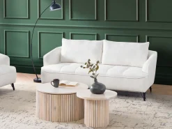 Sofa 3 personers HOBRO Boucle Hvid