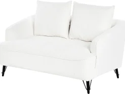 Sofa 2 personers HOBRO Boucle Hvid