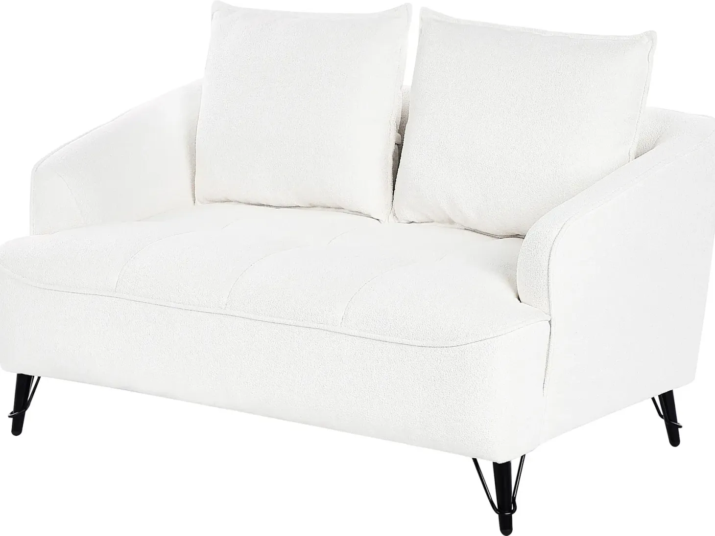 Sofa 2 personers HOBRO Boucle Hvid