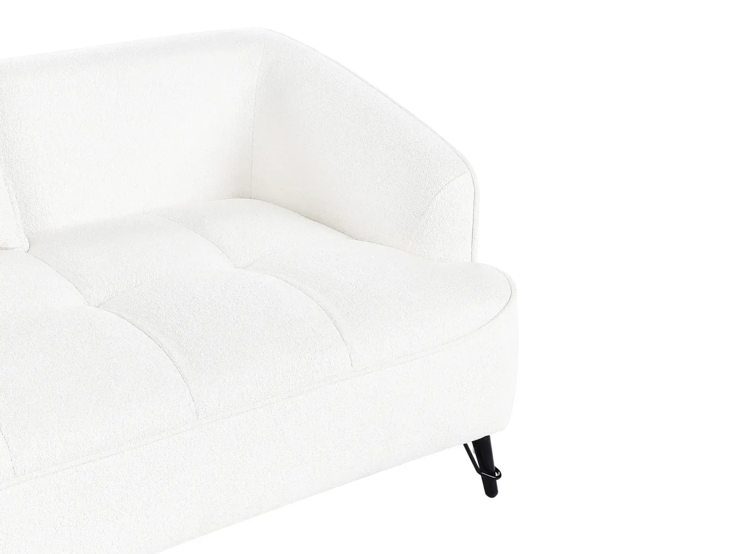 Sofa 2 personers HOBRO Boucle Hvid