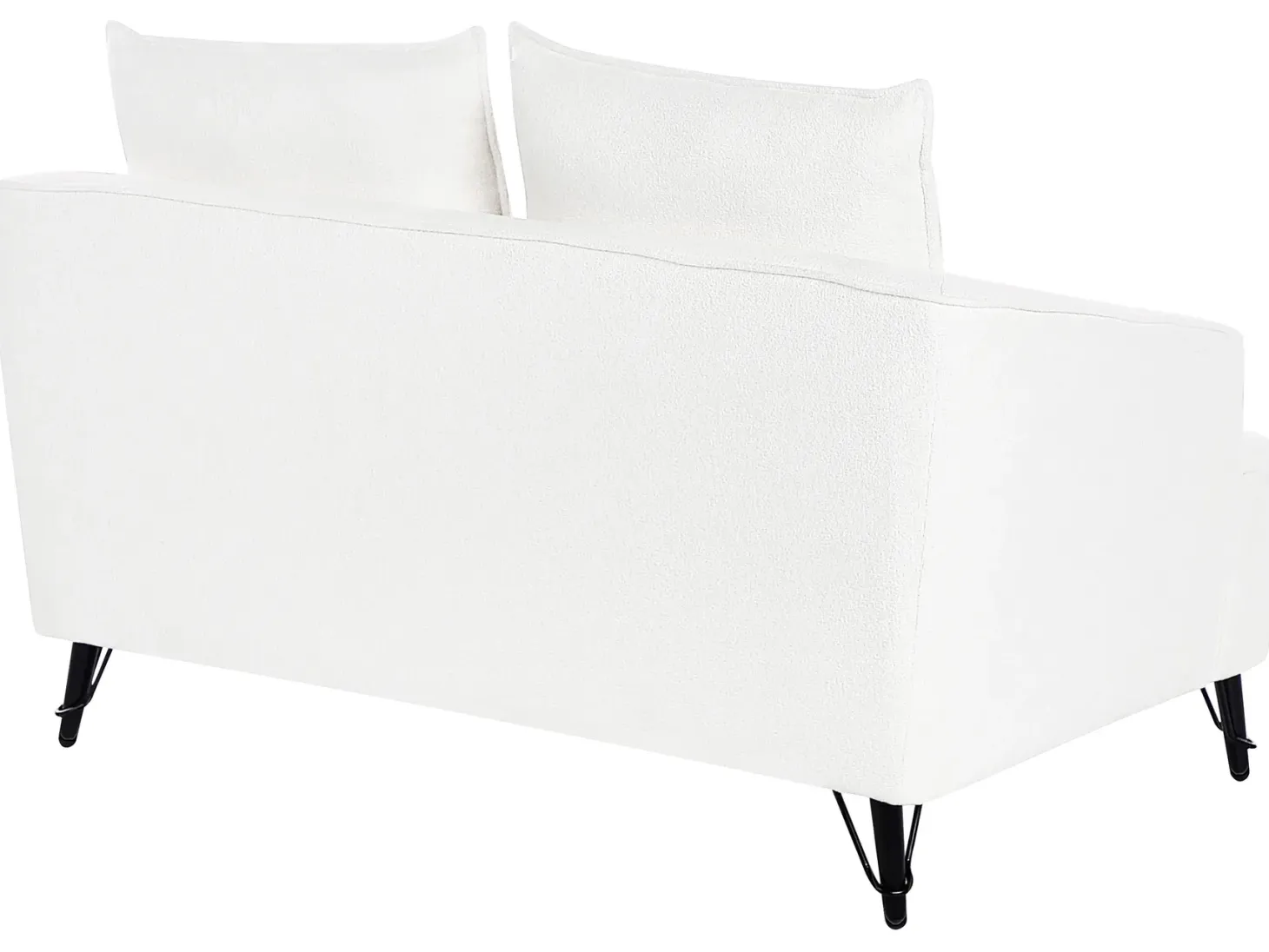 Sofa 2 personers HOBRO Boucle Hvid