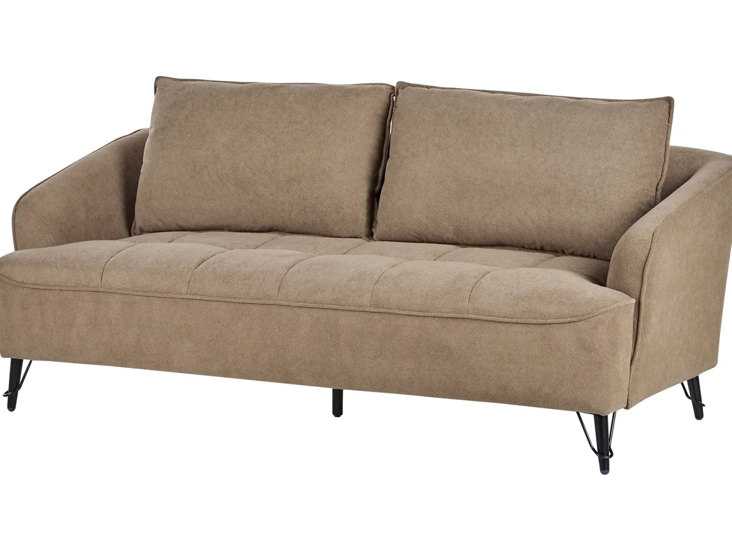 Sofa 3 personers HOBRO Lysebrun