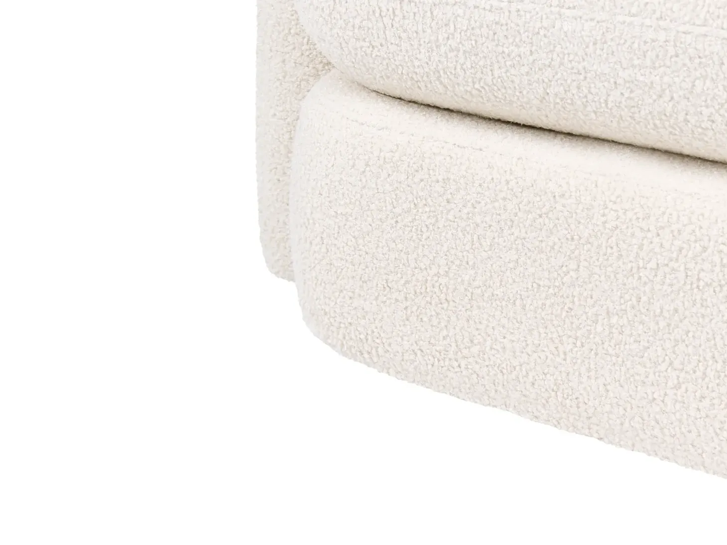 Sofa 2 personers HUSBY Boucle Cremehvid