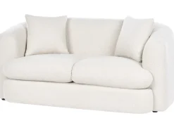 Sofa 2 personers HUSBY Boucle Cremehvid