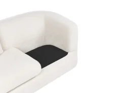 Sofa 2 personers HUSBY Boucle Cremehvid