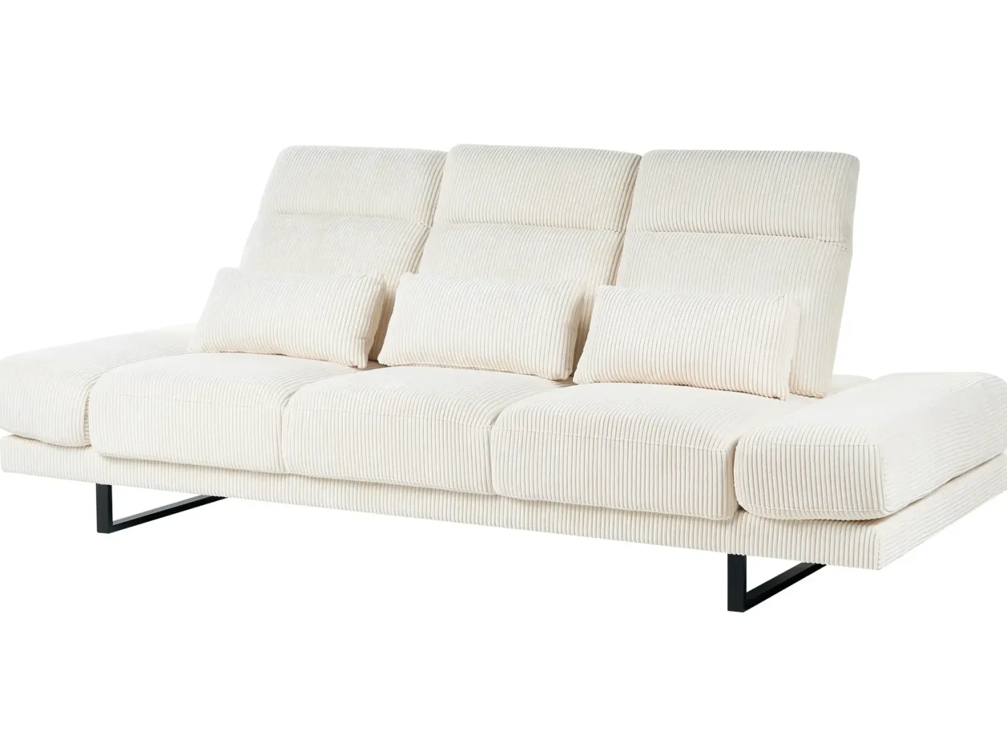 Sofa 3 personers IKAST Fløjl Lys Beige