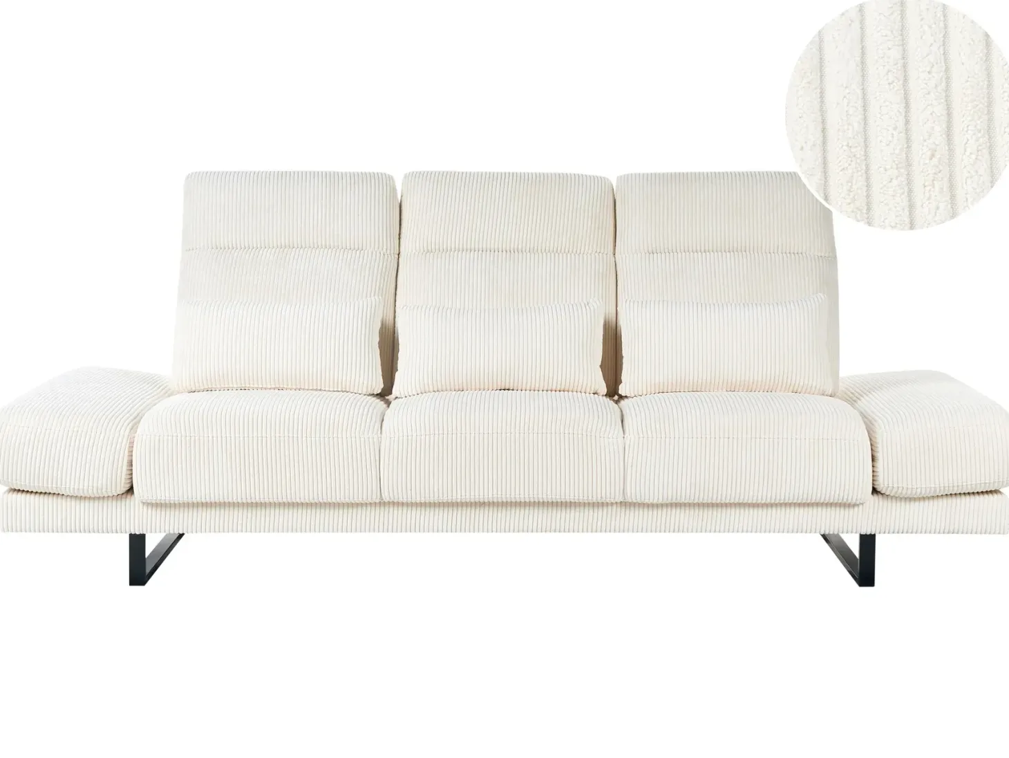 Sofa 3 personers IKAST Fløjl Lys Beige