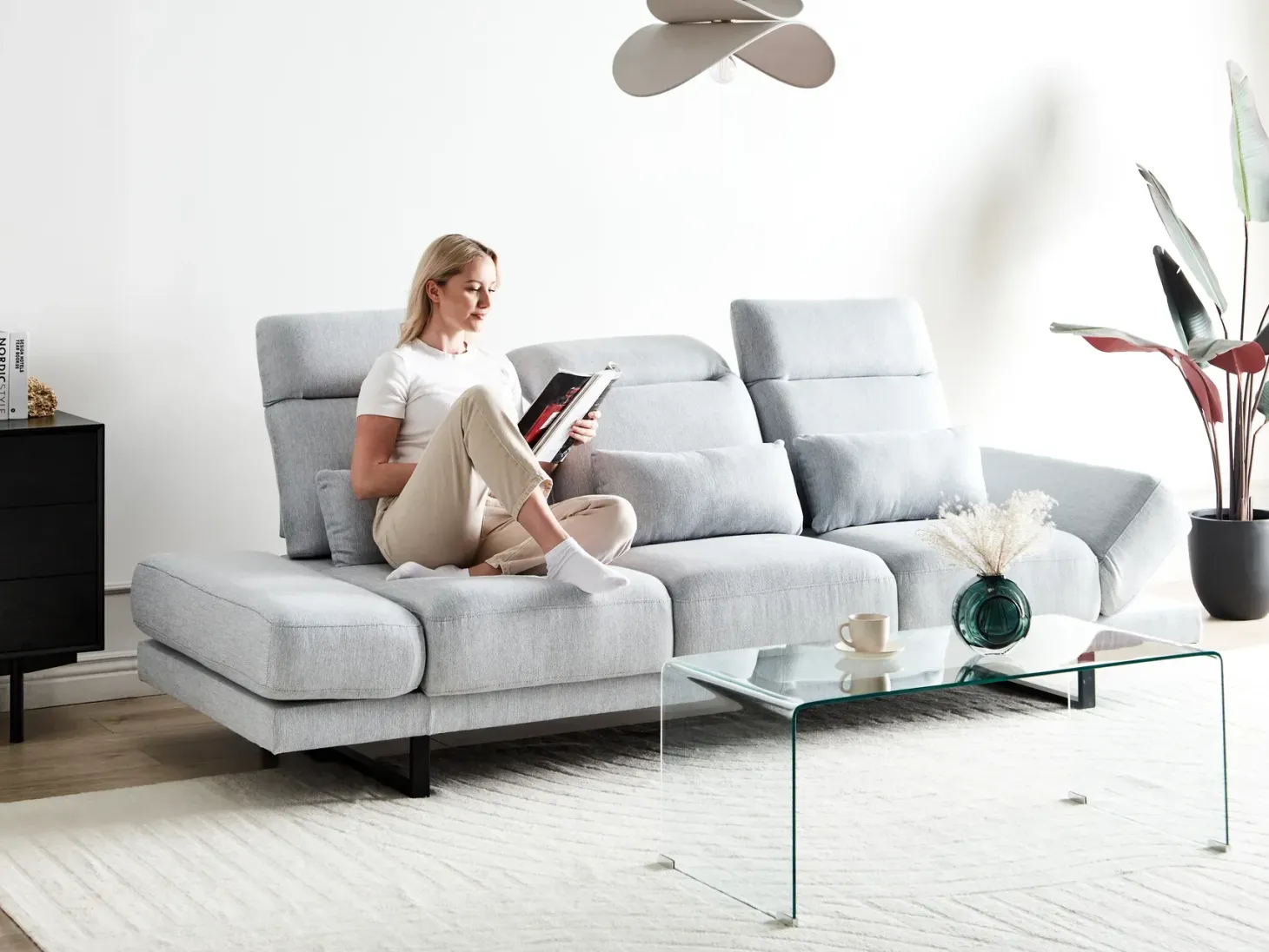 Sofa 3 personers IKAST Lysegrå