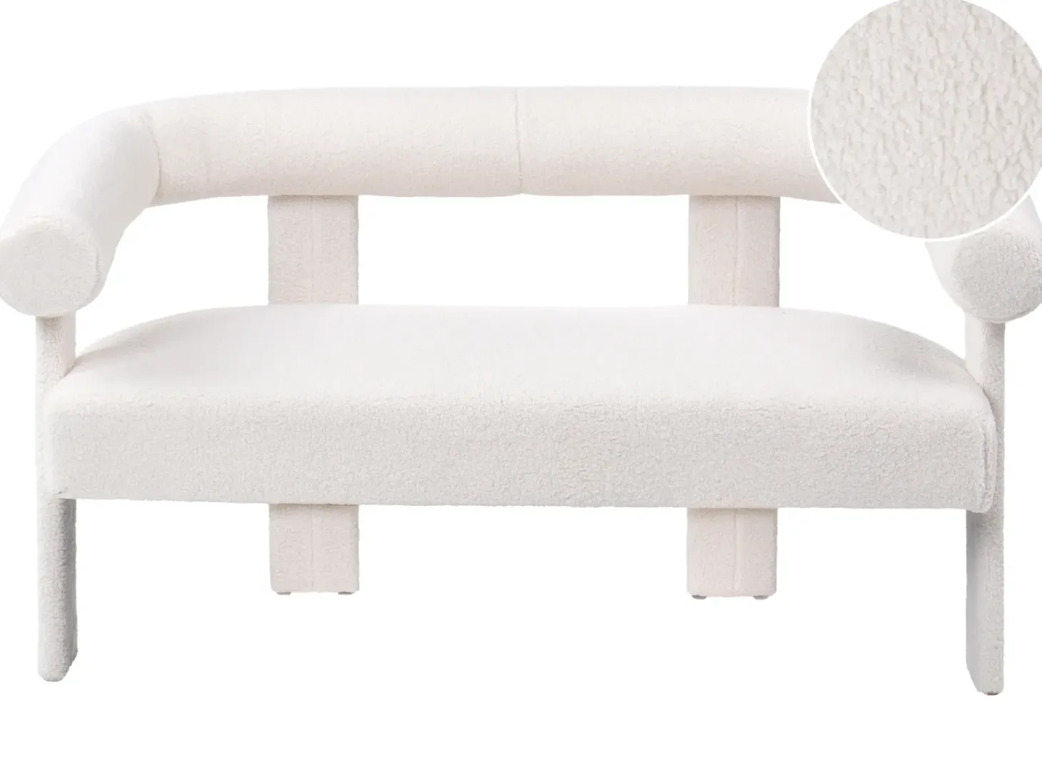 Sofa 2 personers ILBRO Boucle Cremehvid