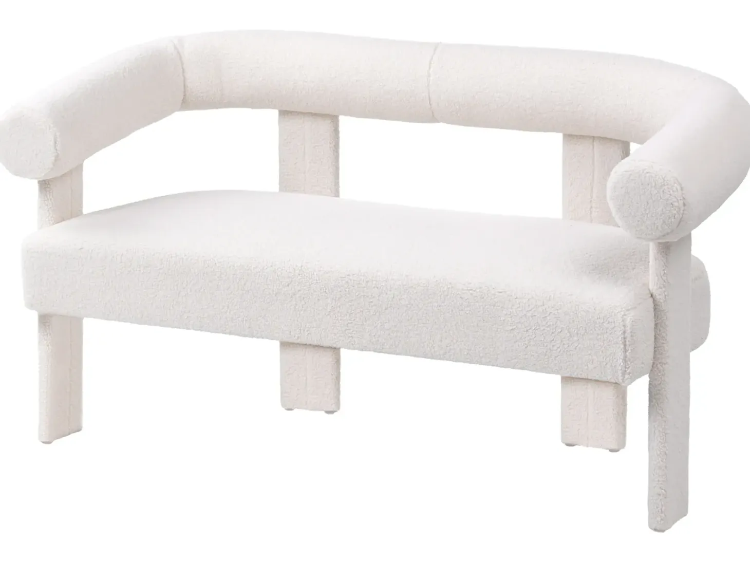 Sofa 2 personers ILBRO Boucle Cremehvid