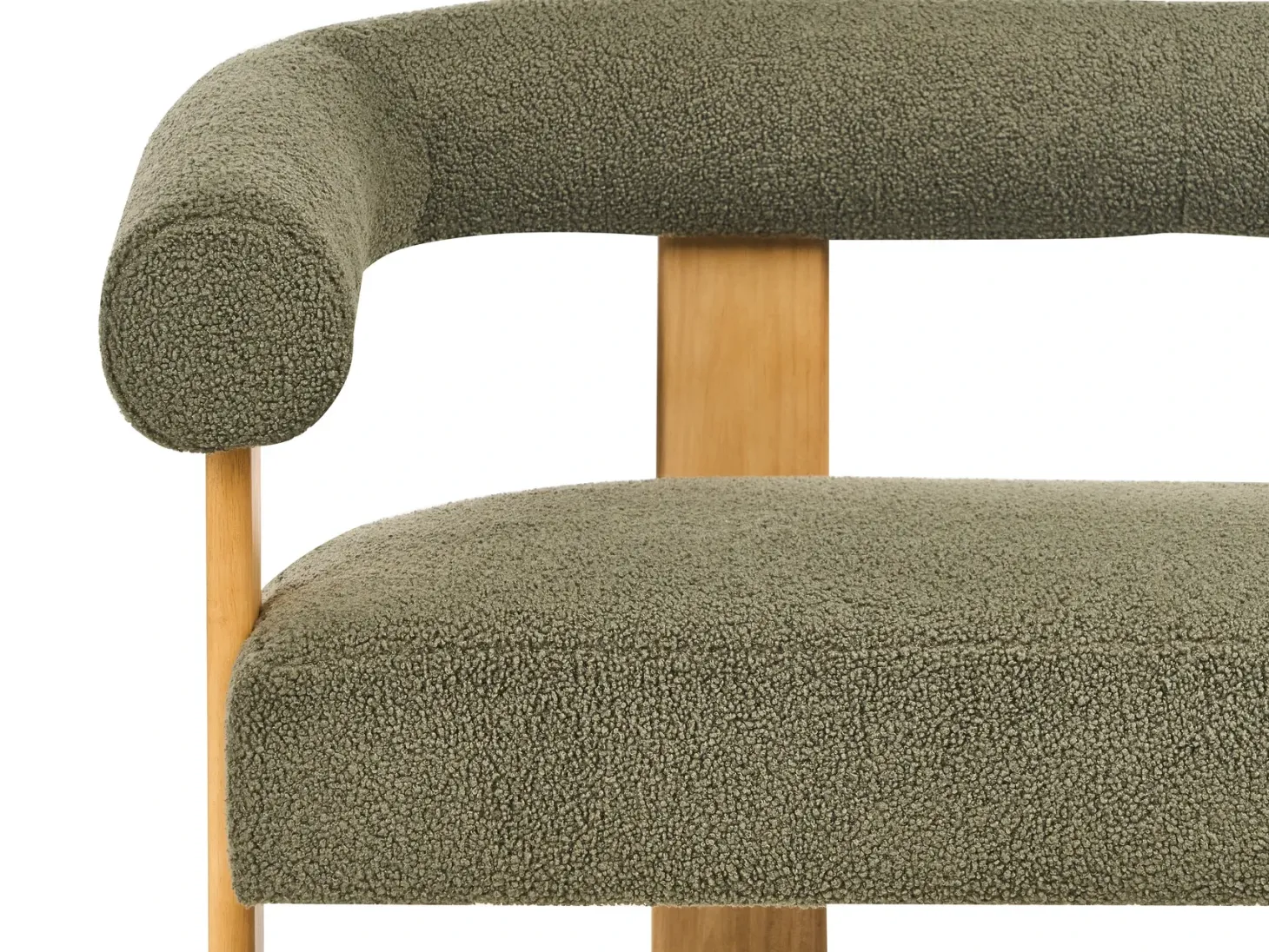 Sofa 2 personers ILBRO Boucle Grøn/ Lysebrun