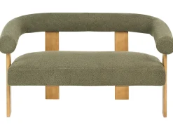 Sofa 2 personers ILBRO Boucle Grøn/ Lysebrun
