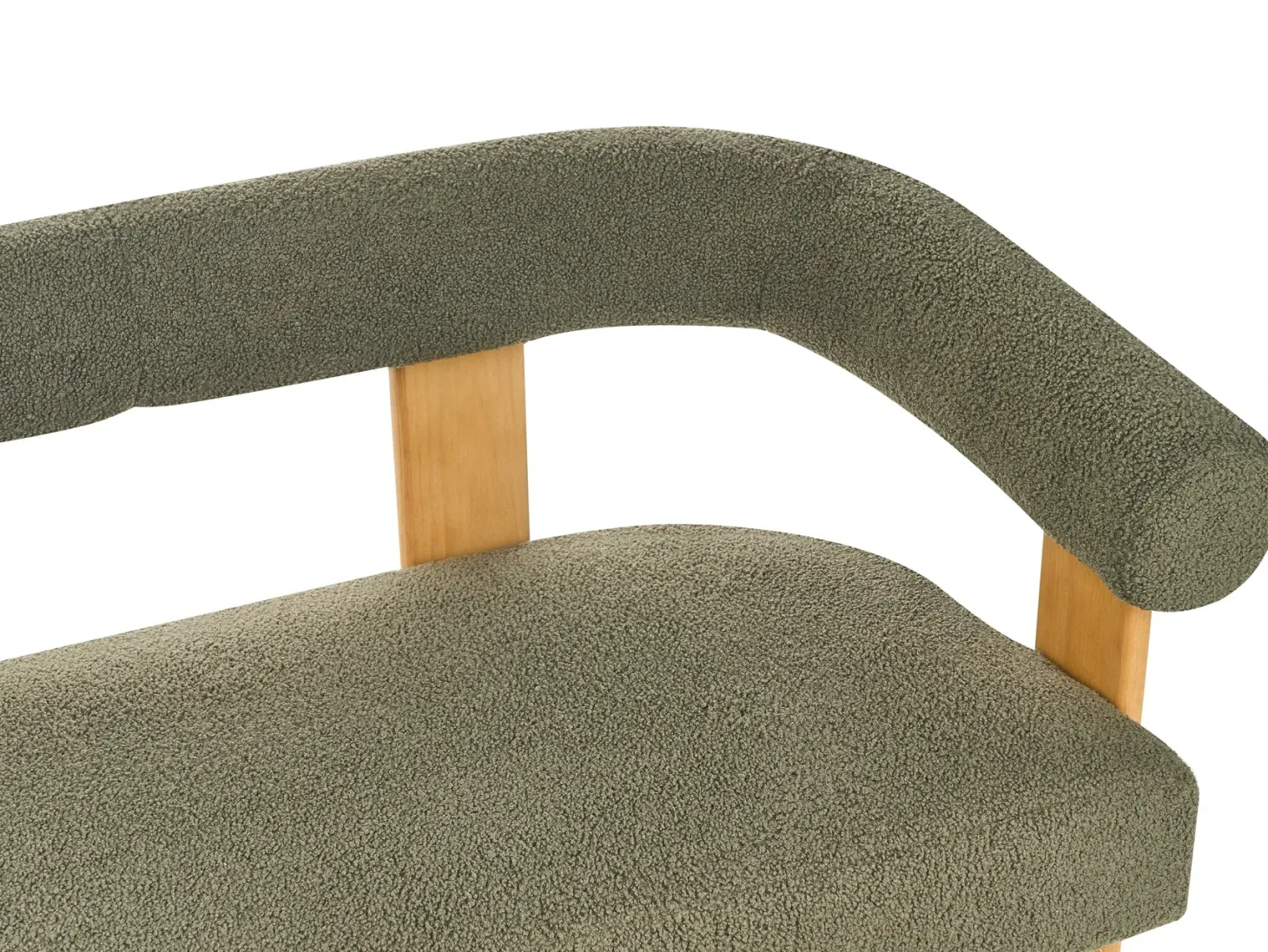 Sofa 2 personers ILBRO Boucle Grøn/ Lysebrun