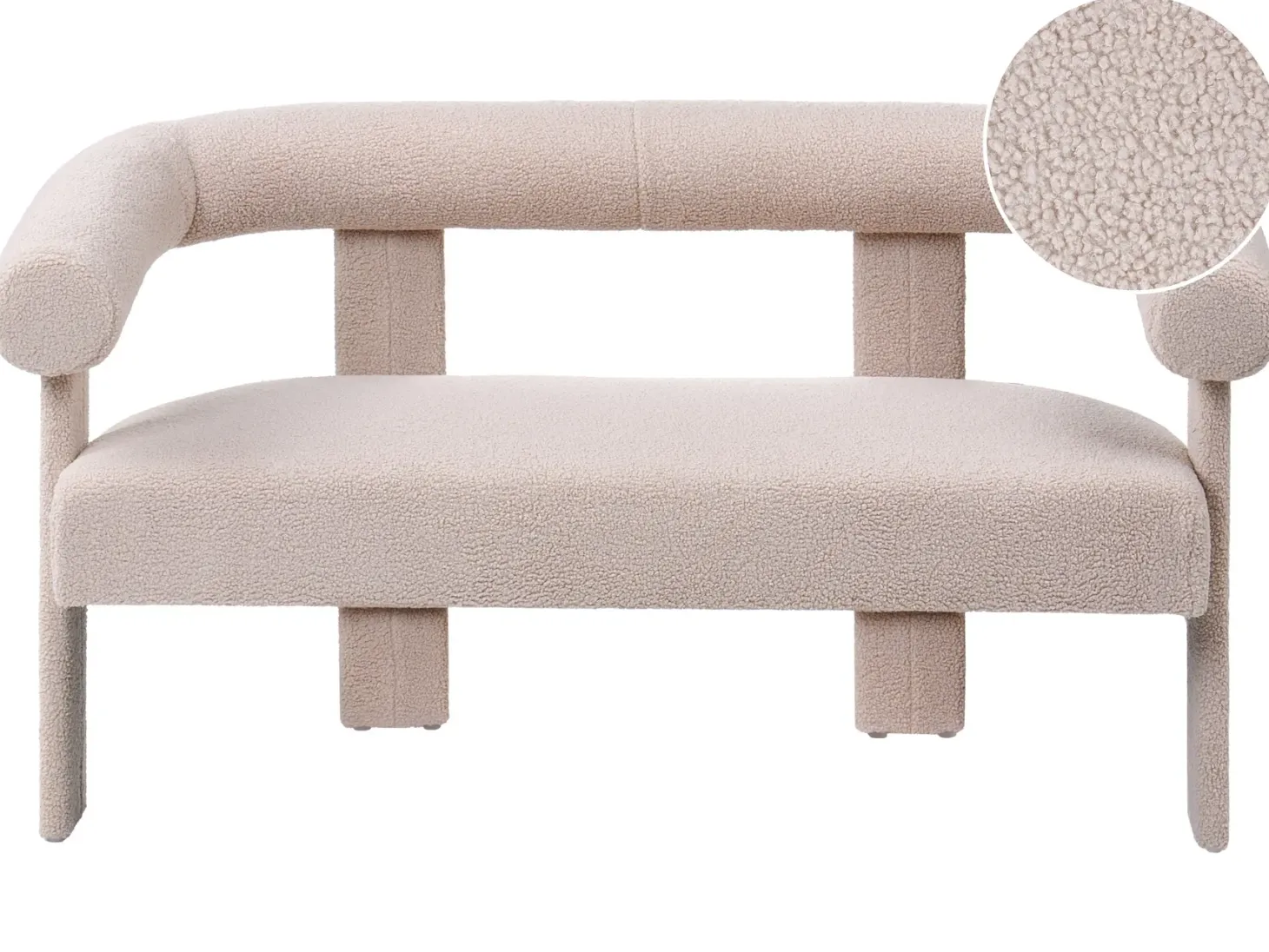 Sofa 2 personers ILBRO Boucle Lys Beige