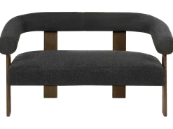 Sofa 2 personers ILBRO Boucle Sort/ mørkebrun