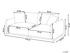 Sofa 3 personers JUBEK Boucle Beige