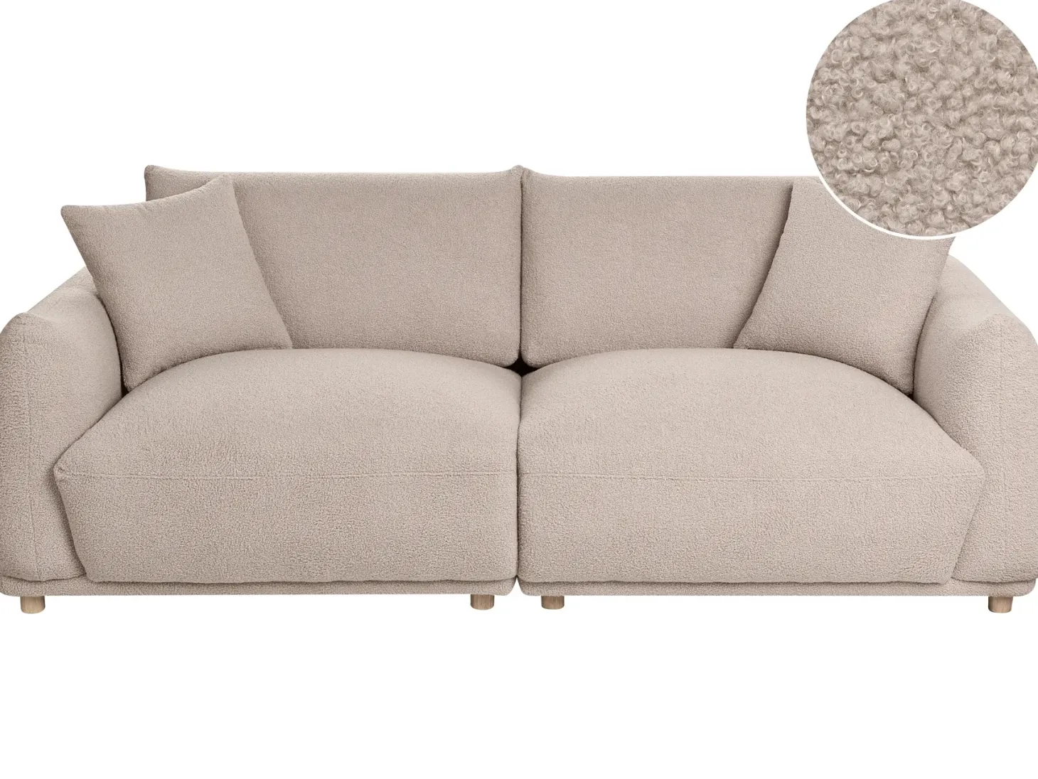 Sofa 3 personers JUBEK Boucle Beige