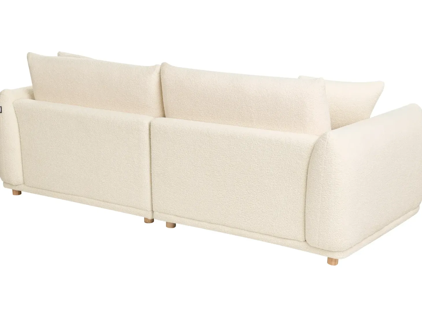 Sofa 3 personers JUBEK Boucle Cremehvid