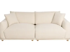 Sofa 3 personers JUBEK Boucle Cremehvid