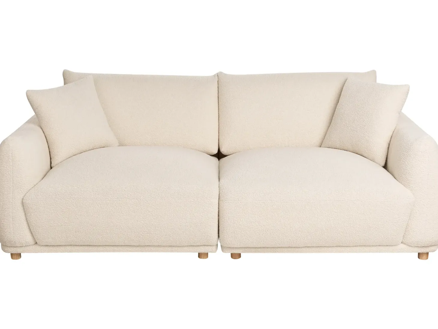 Sofa 3 personers JUBEK Boucle Cremehvid