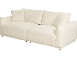 Sofa 3 personers JUBEK Boucle Cremehvid