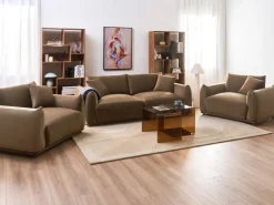 Sofa 3 personers JUBEK Velour Brun