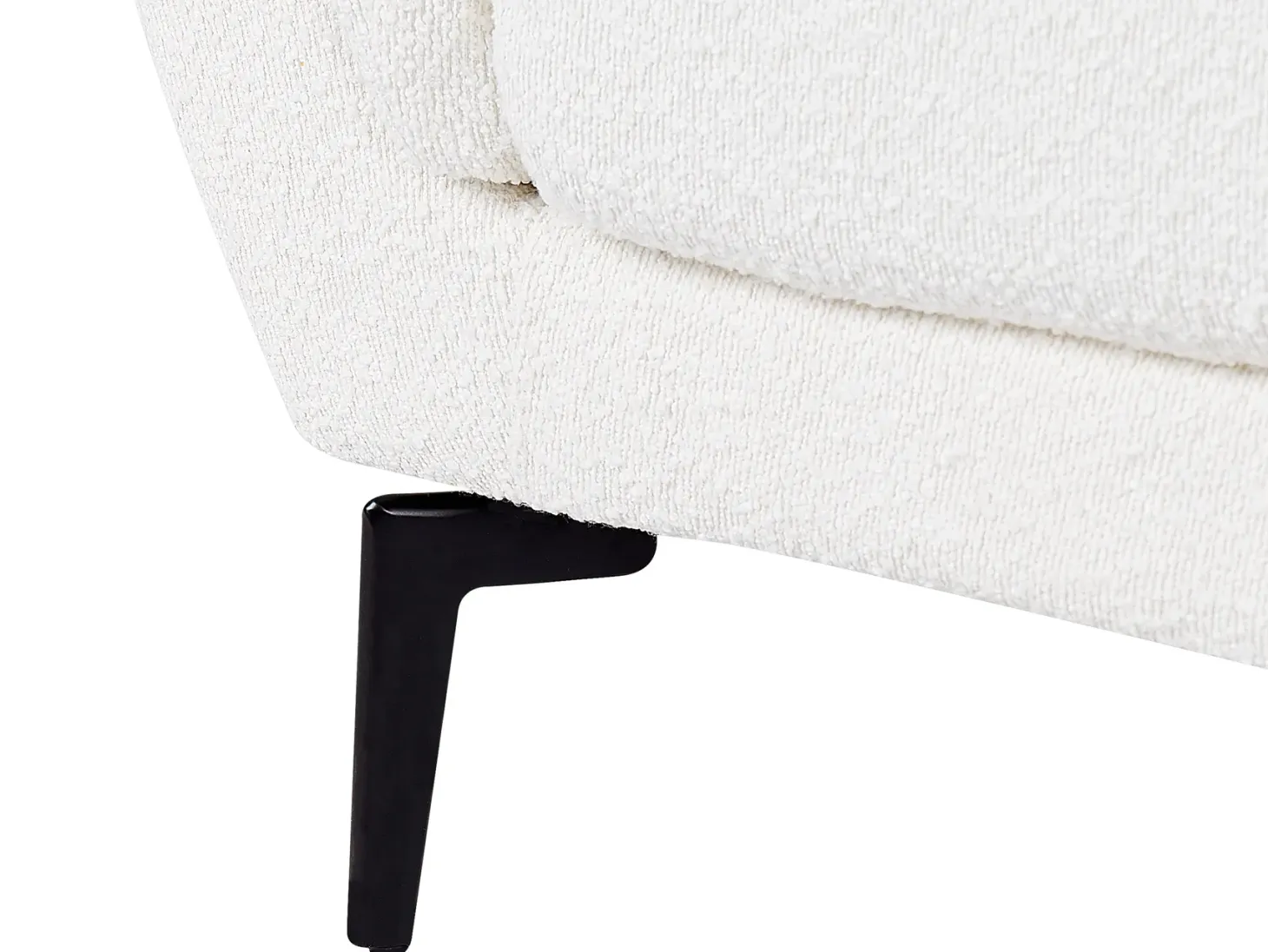 Sofa 3 personers KANSSELI Boucle Hvid