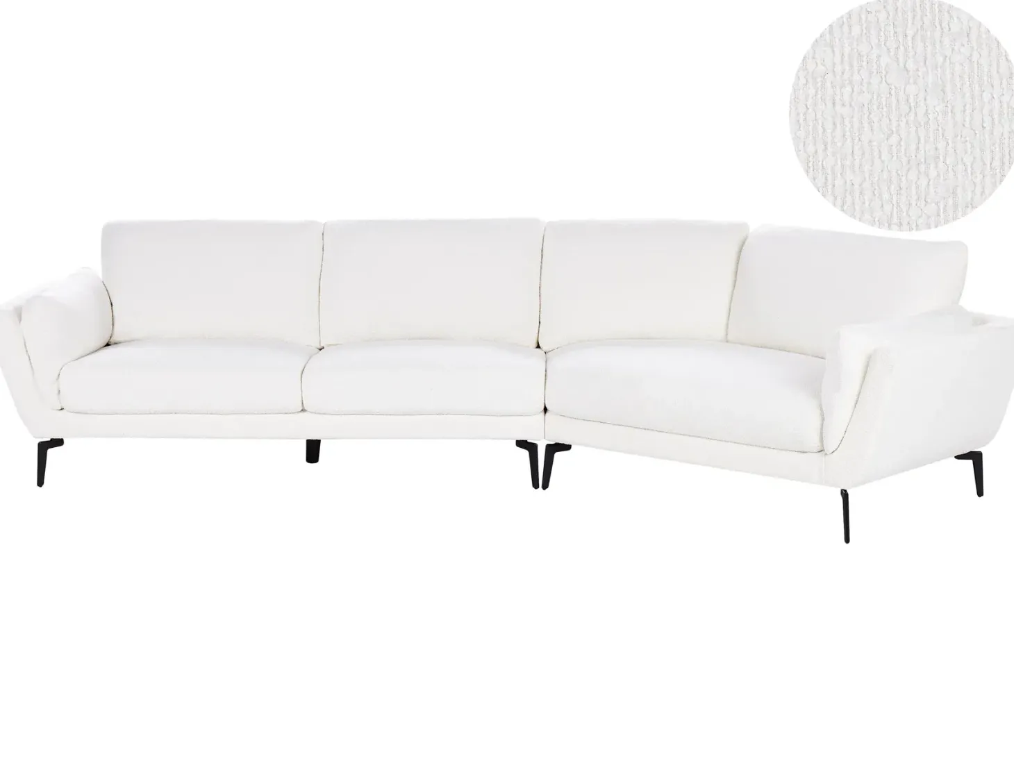 Sofa 3 personers KANSSELI Boucle Hvid