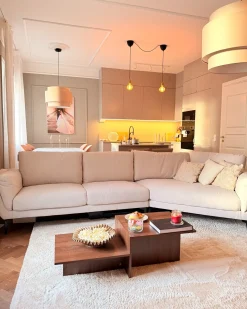 Sofa 3 personers KANSSELI Lys Beige