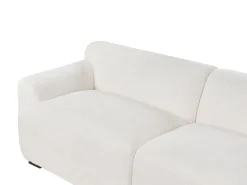 Sofa 3 personers KORIO Boucle Cremehvid