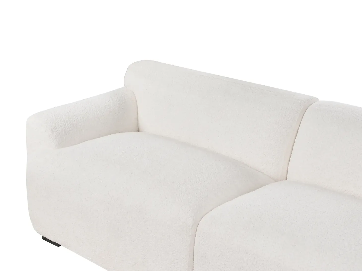 Sofa 3 personers KORIO Boucle Cremehvid