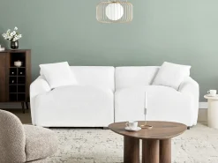 Sofa 3 personers KORIO Boucle Cremehvid