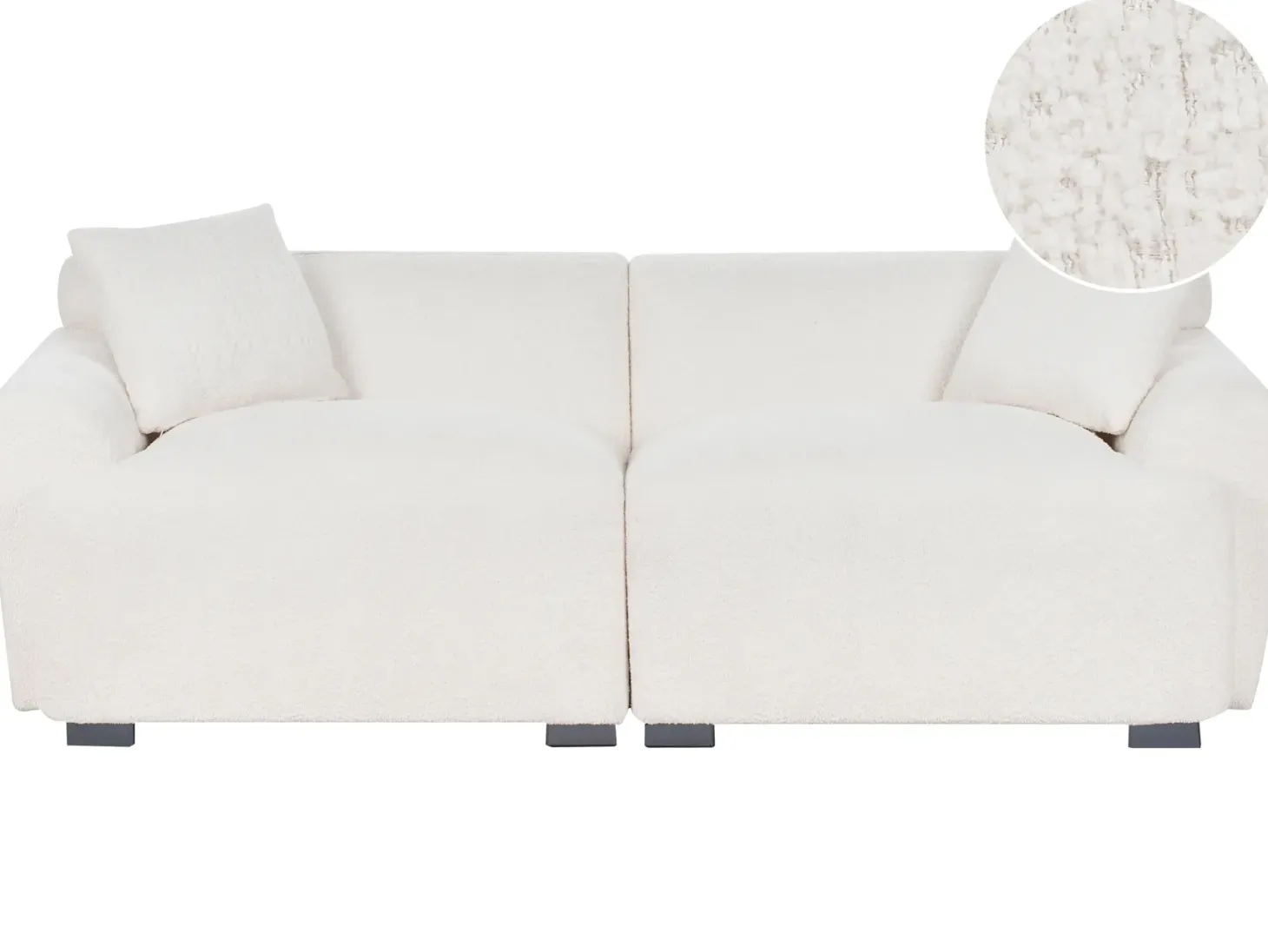 Sofa 3 personers KORIO Boucle Cremehvid