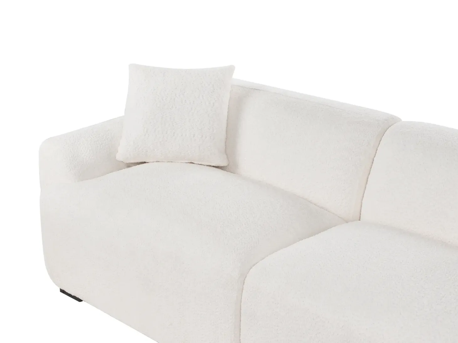 Sofa 3 personers KORIO Boucle Cremehvid