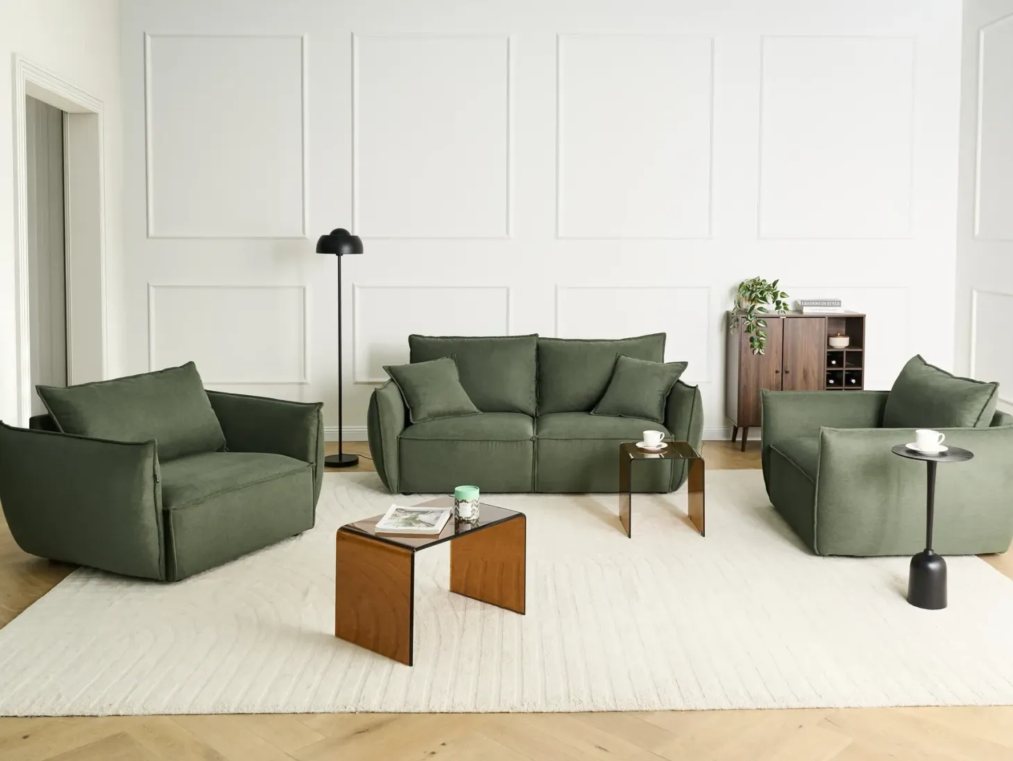 Sofa 3 personers KUNES Grøn