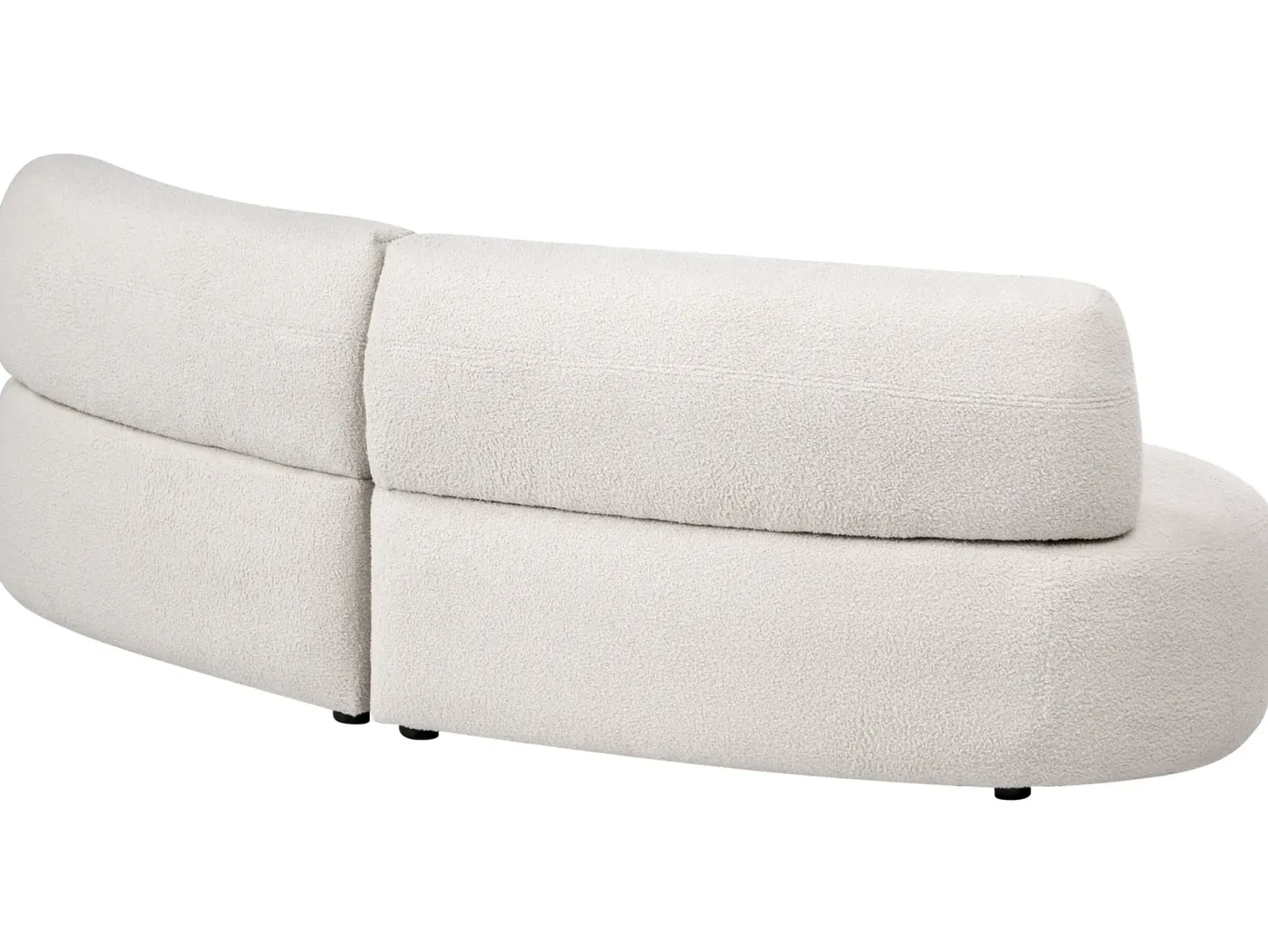 Sofa 3 personers LAERDAL Boucle Cremehvid