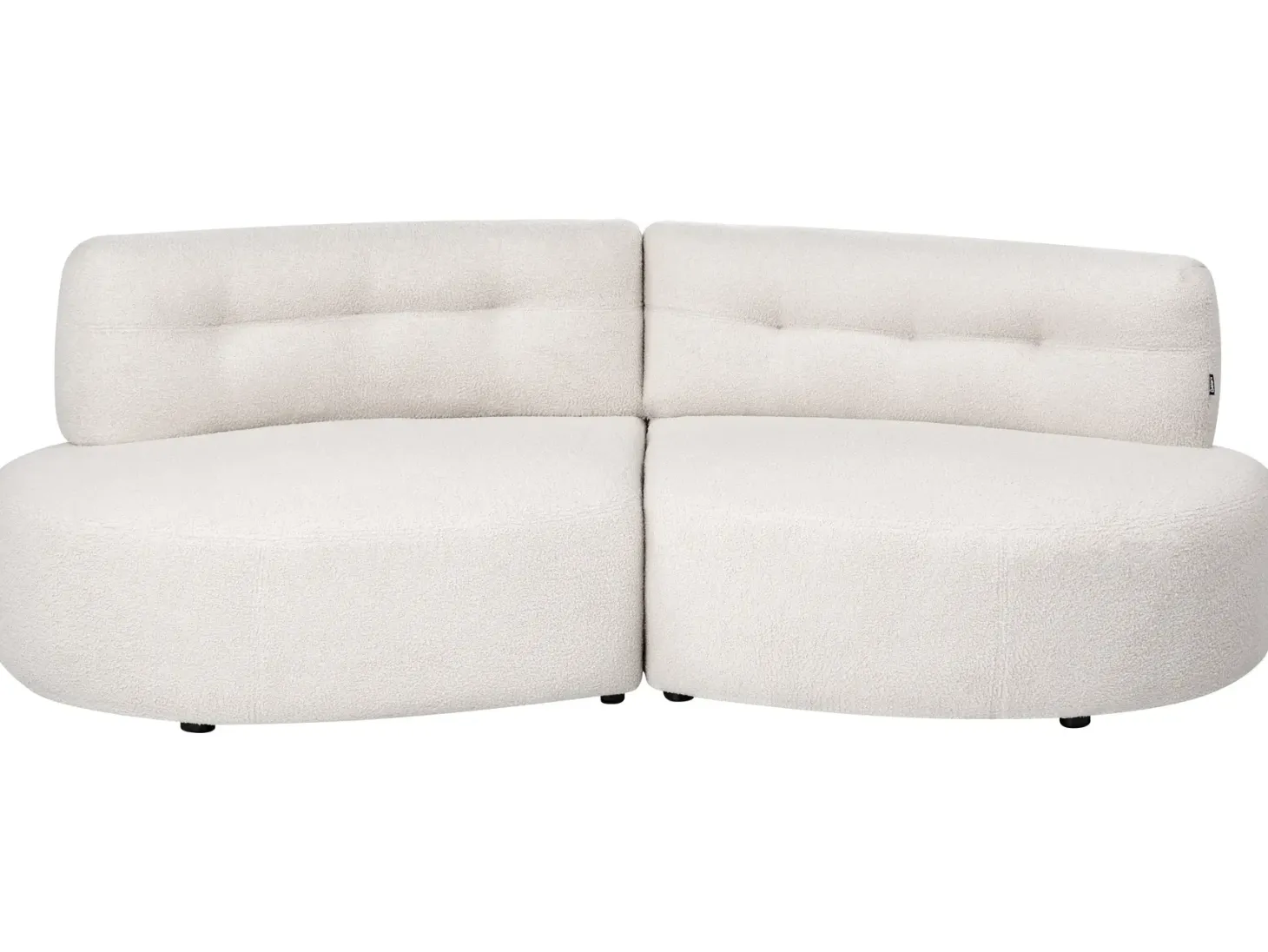 Sofa 3 personers LAERDAL Boucle Cremehvid